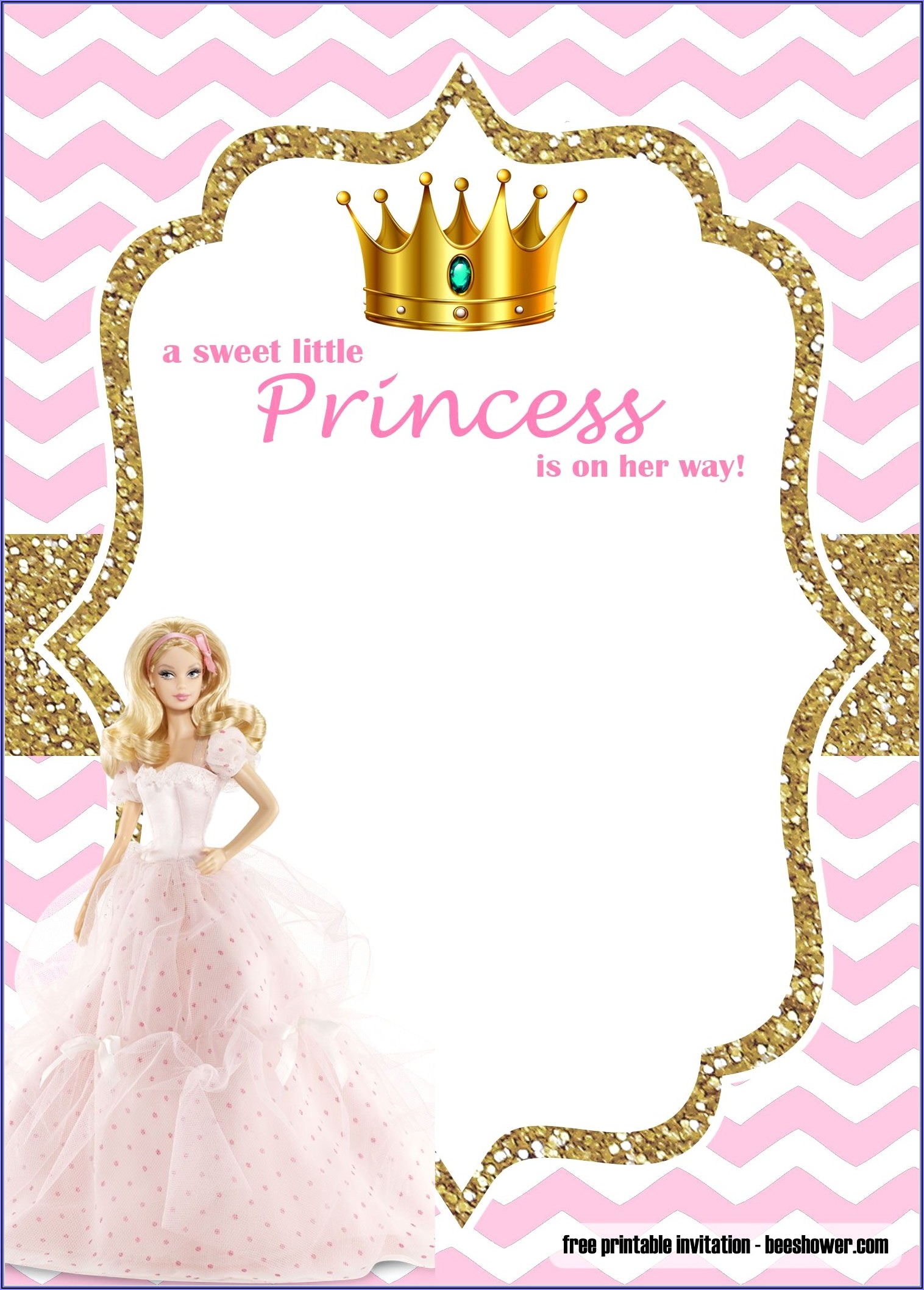 Free Editable Princess Invitations