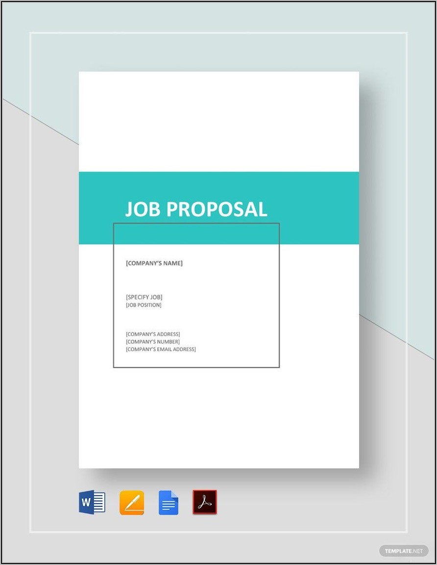 Free Job Proposal Template Pdf