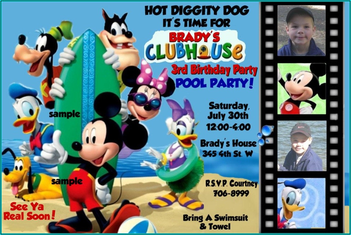 Free Mickey Mouse Invitations Personalized