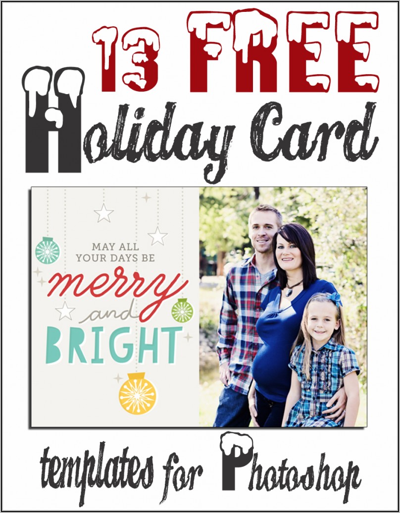 Free Photoshop Holiday Card Templates