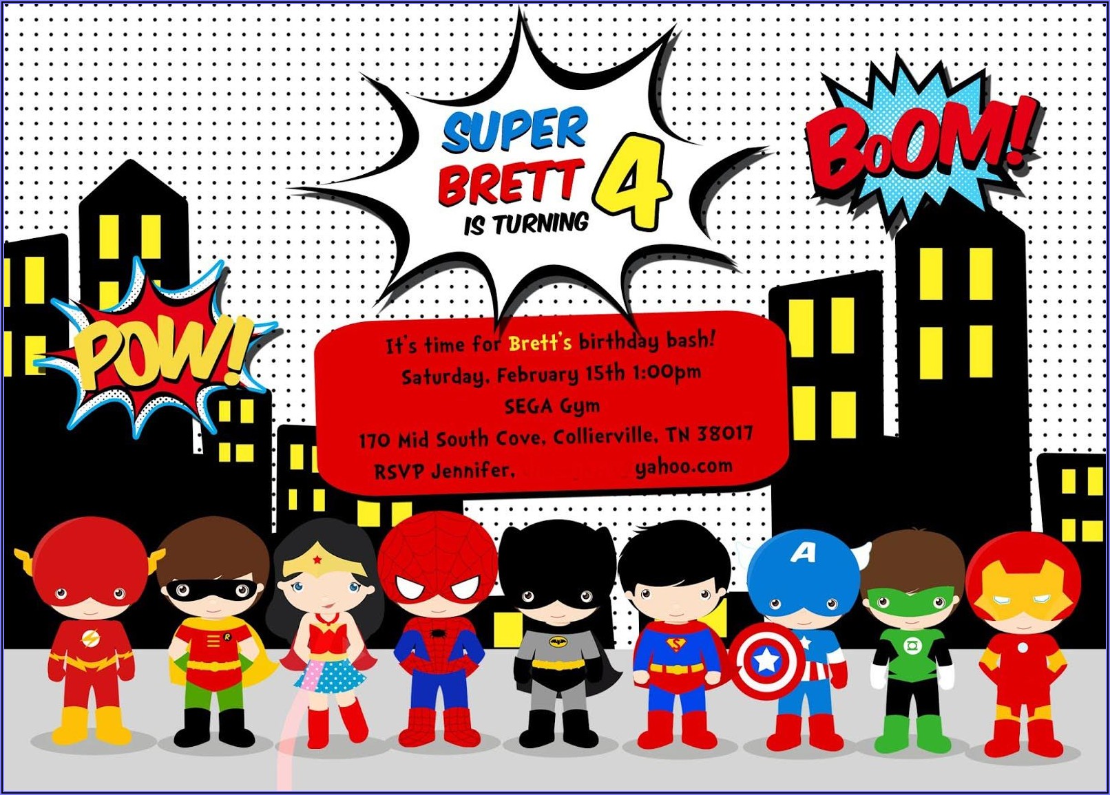 Free Printable Free Editable Superhero Invitations