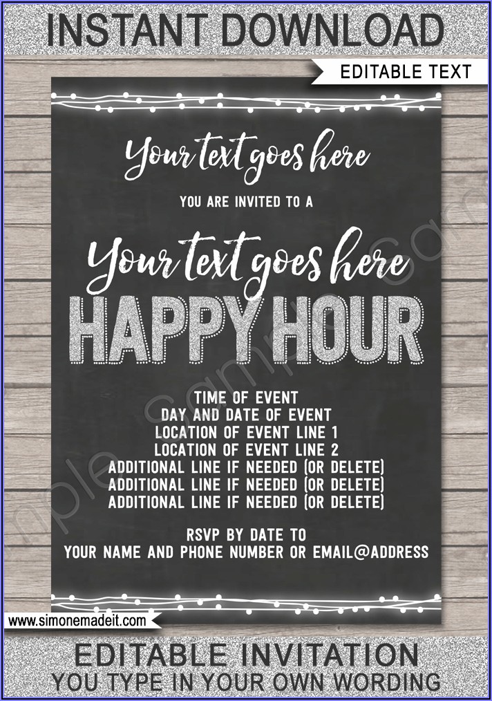 Happy Hour Email Invite Template