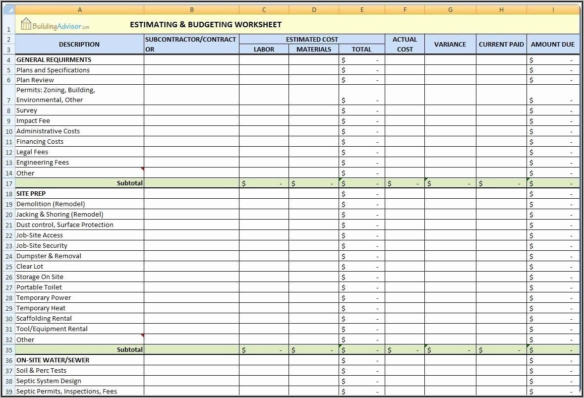 House Flipping Excel Template
