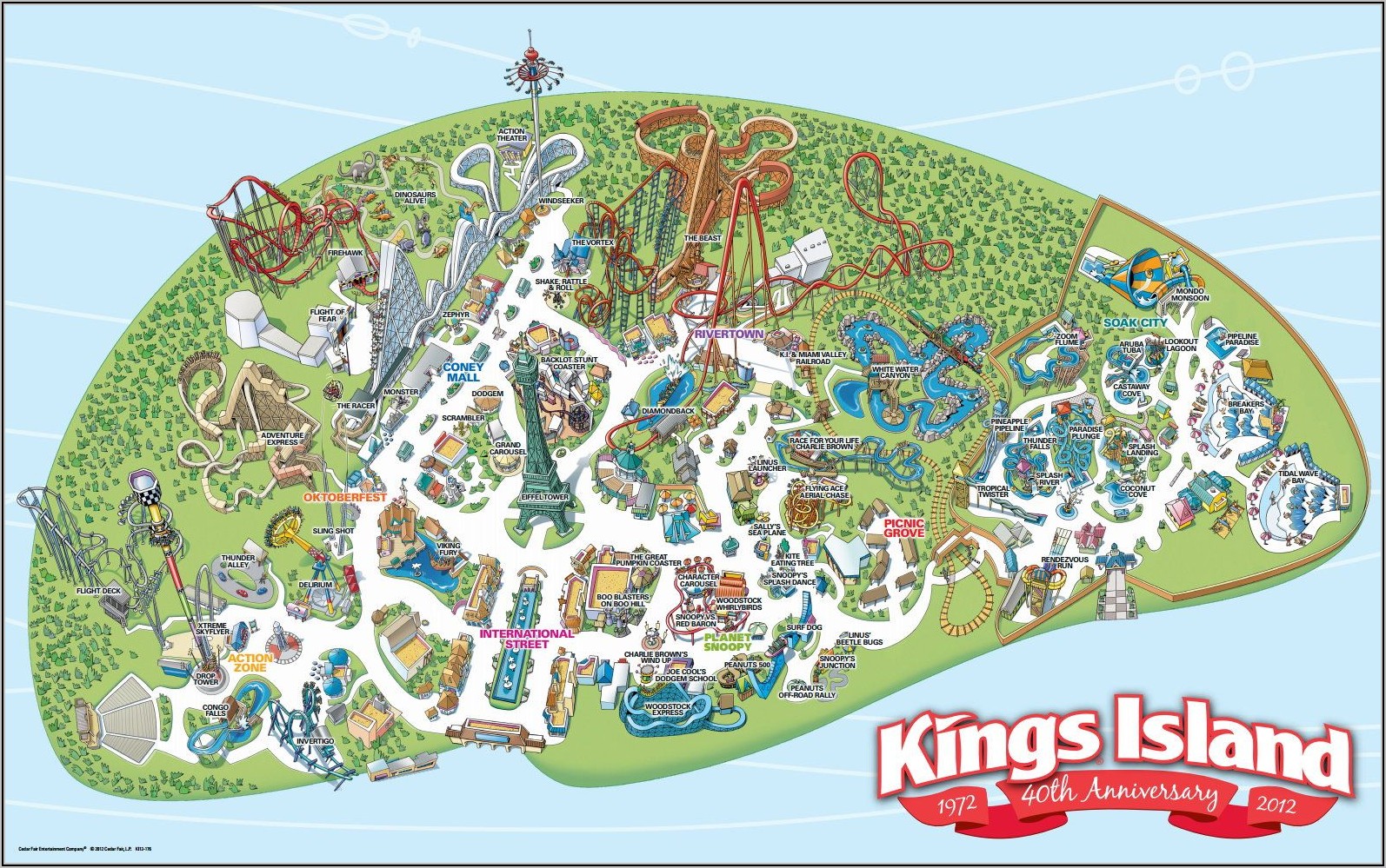 Kings Dominion Map 2018