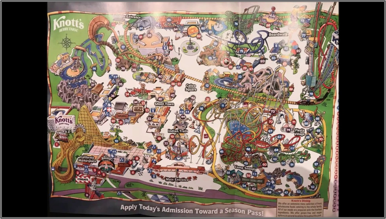 Knott's Berry Farm Map 2020