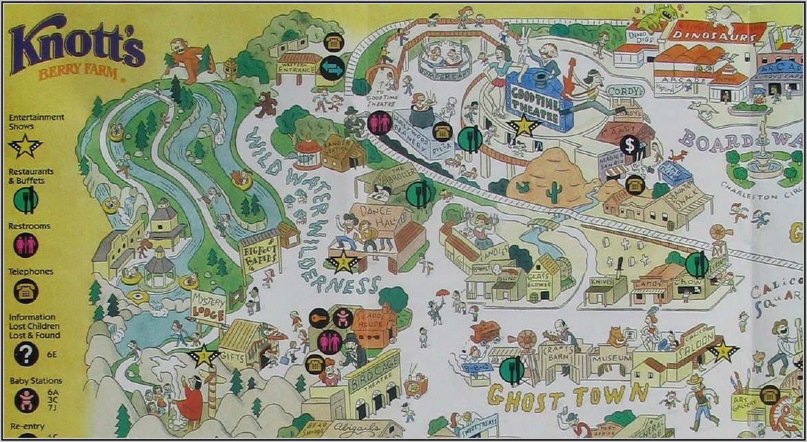 Knott's Berry Farm Rides Map