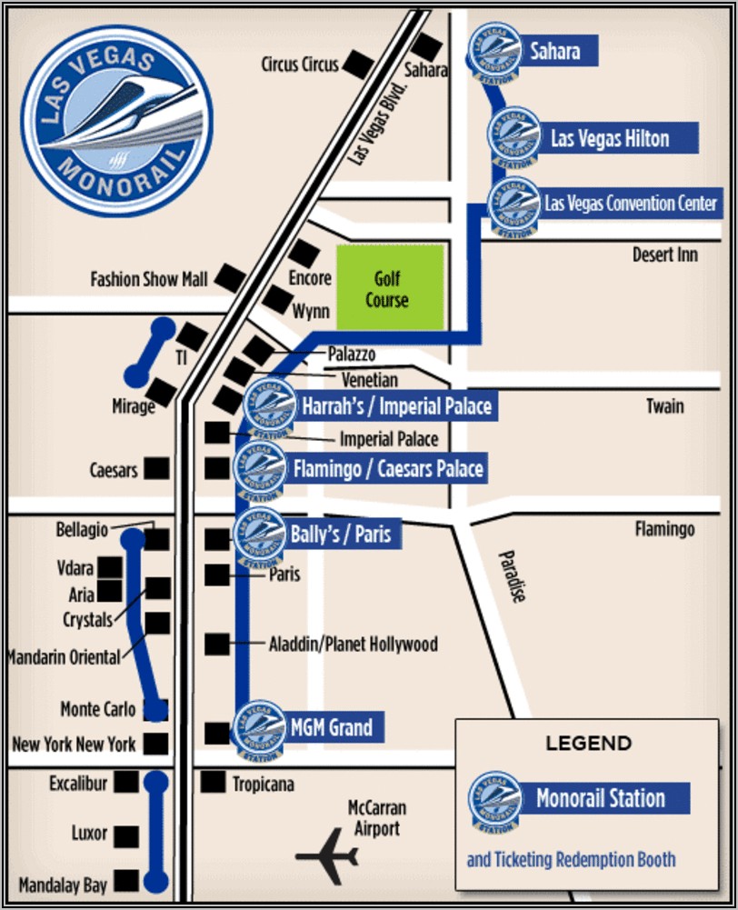 Las Vegas Tram Map 2020