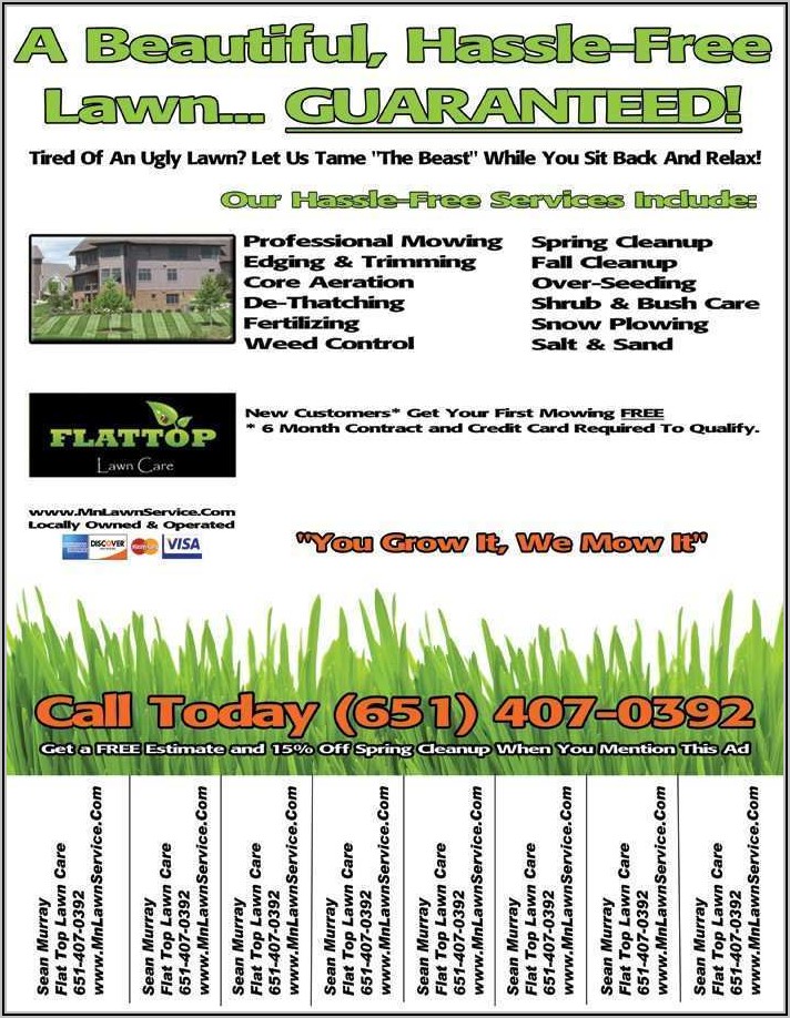 Lawn Mowing Flyer Template Free