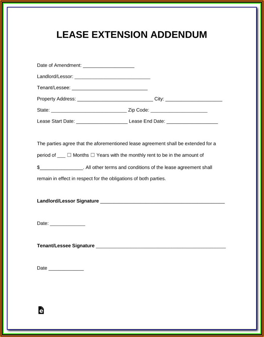 Lease Renewal Agreement Example