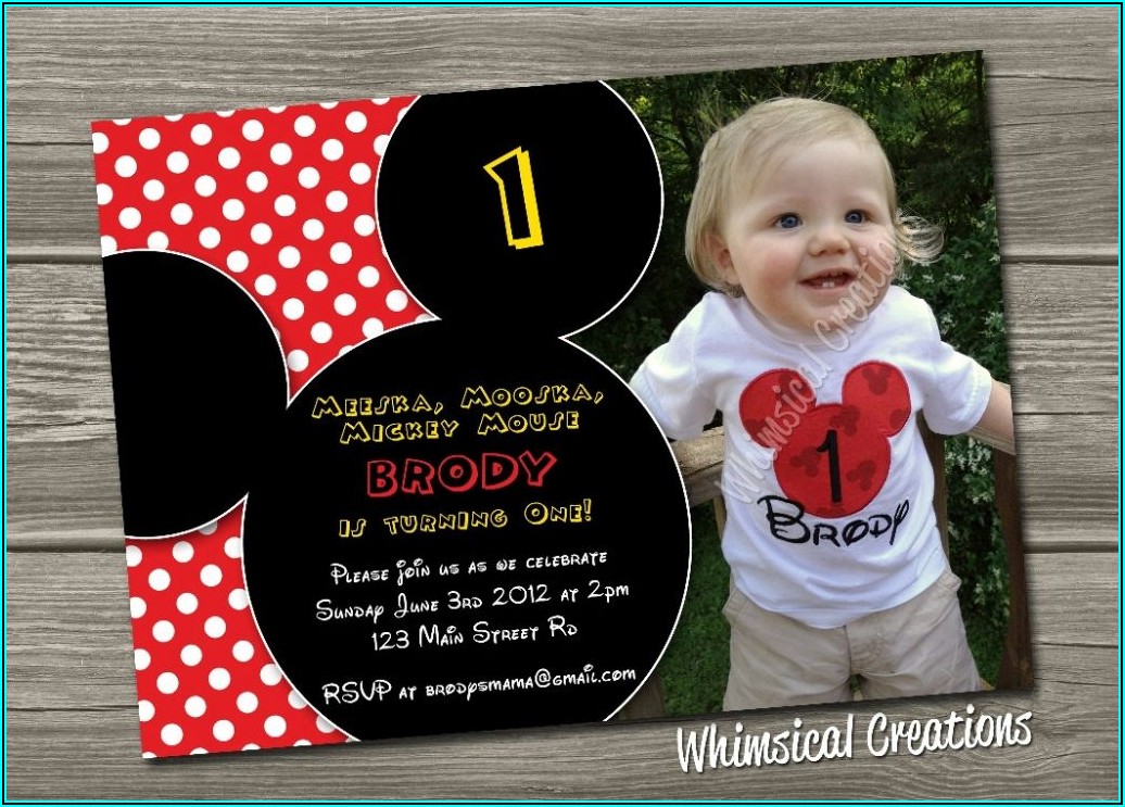 Mickey Mouse 2nd Birthday Invitations Free