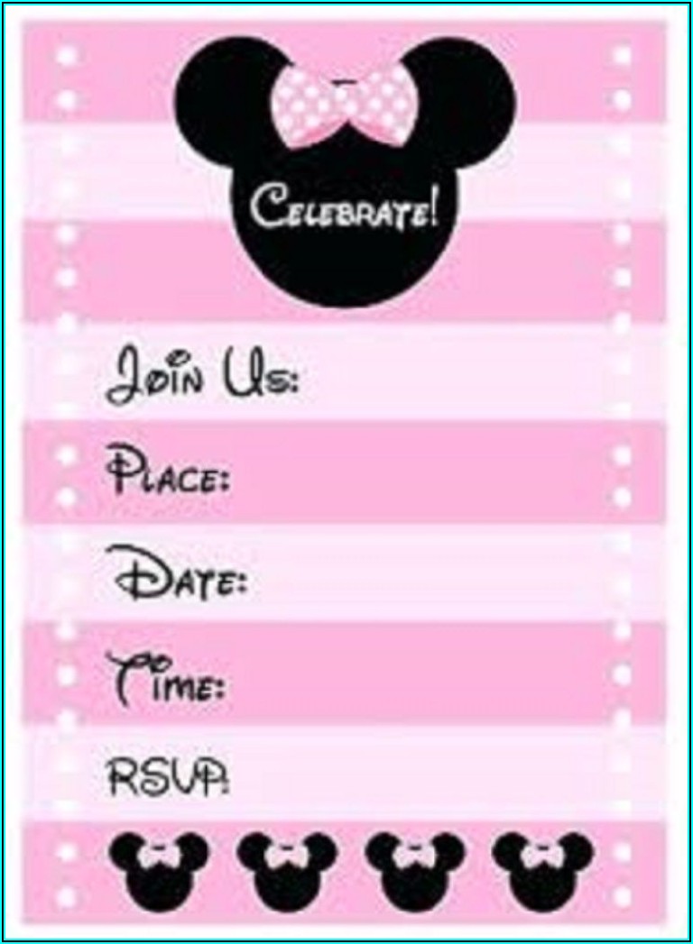 Mickey Mouse Invitations Free Online