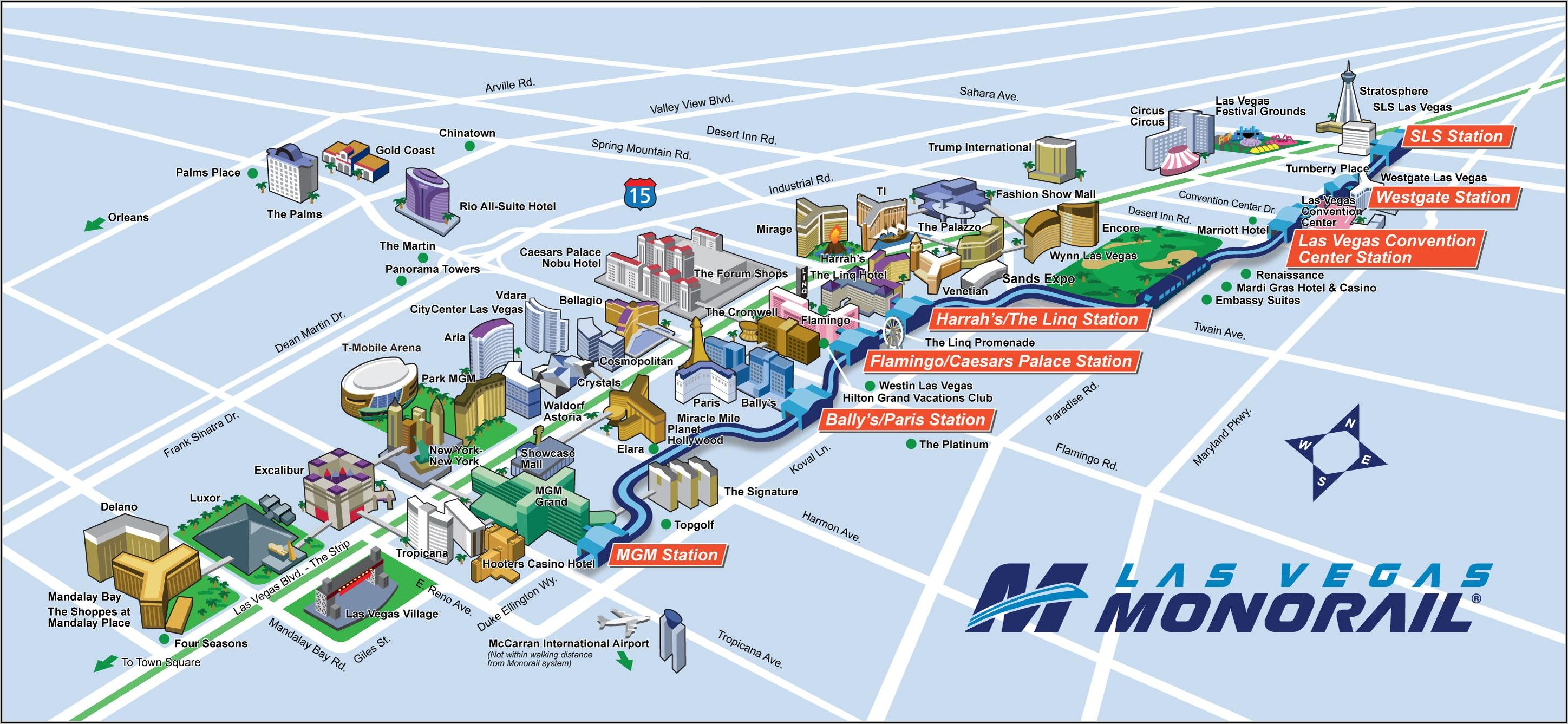 Monorail Las Vegas Mapa
