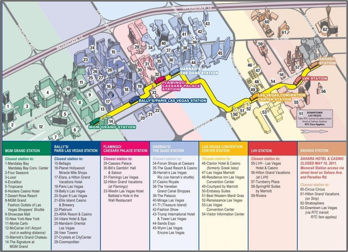 Monorail Las Vegas Route Map