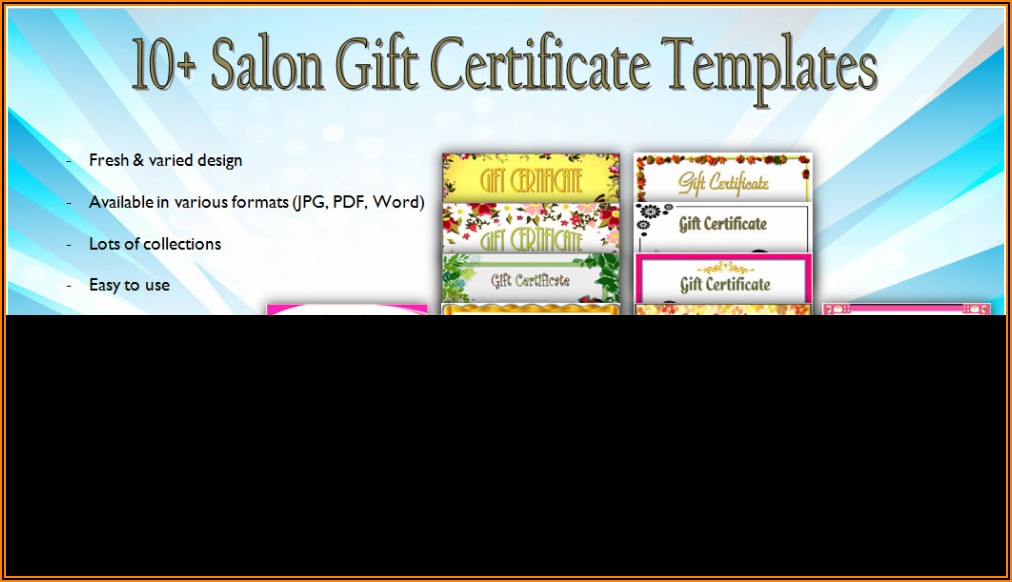 Nail Salon Gift Certificate Template Free