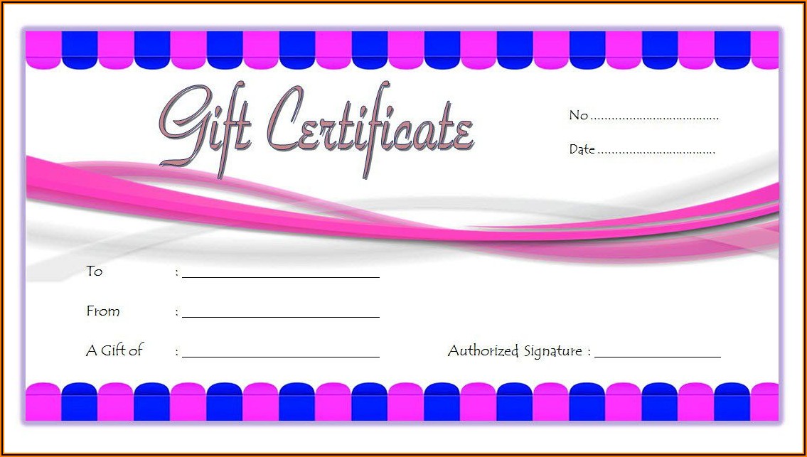 Nail Salon Gift Certificate Template