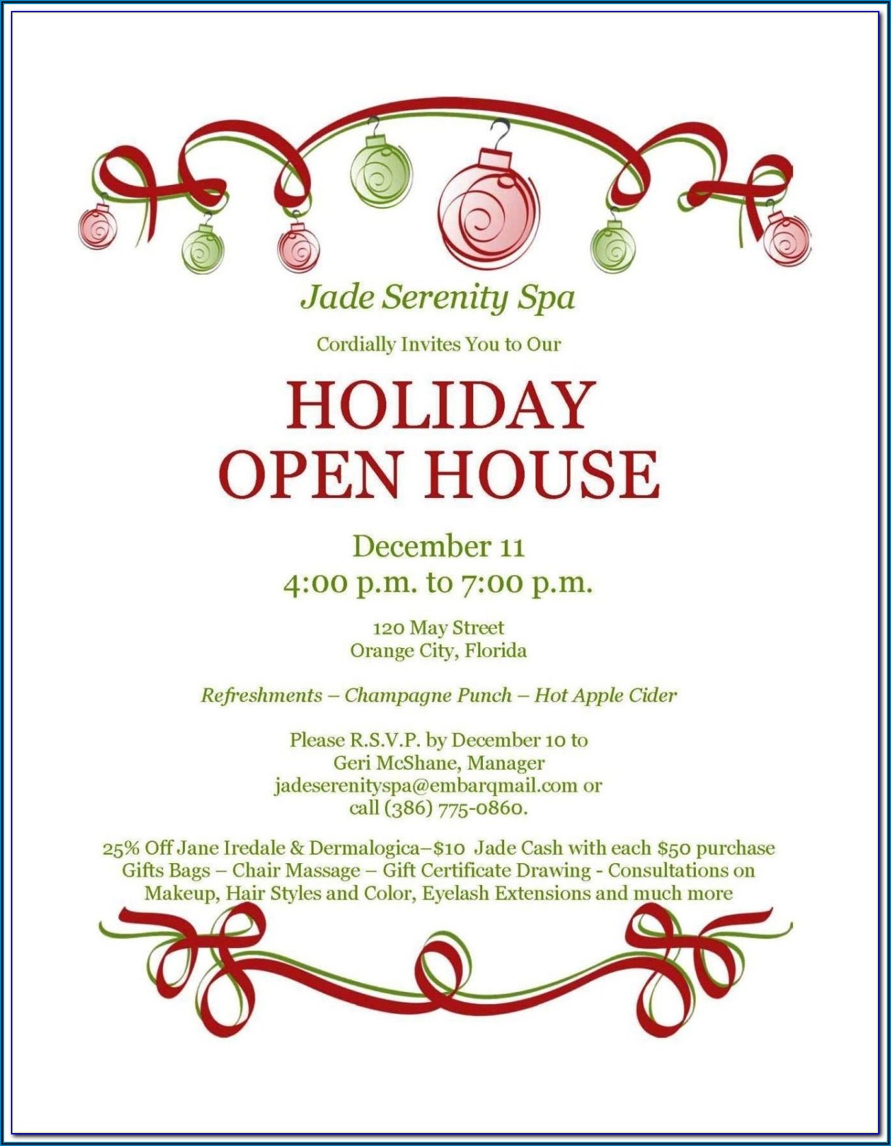 New Business Open House Invitation Wording