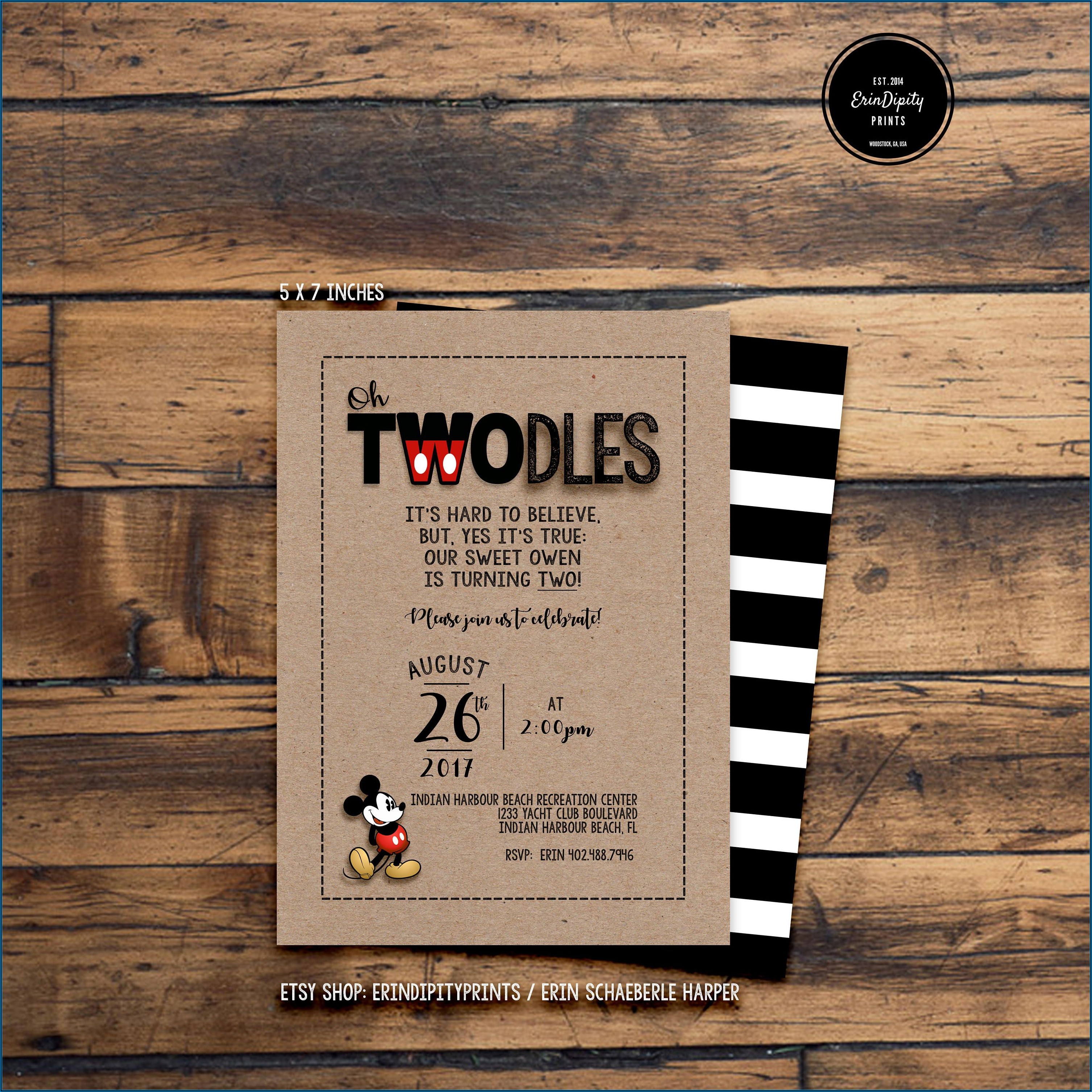 Oh Twodles Invitation Free