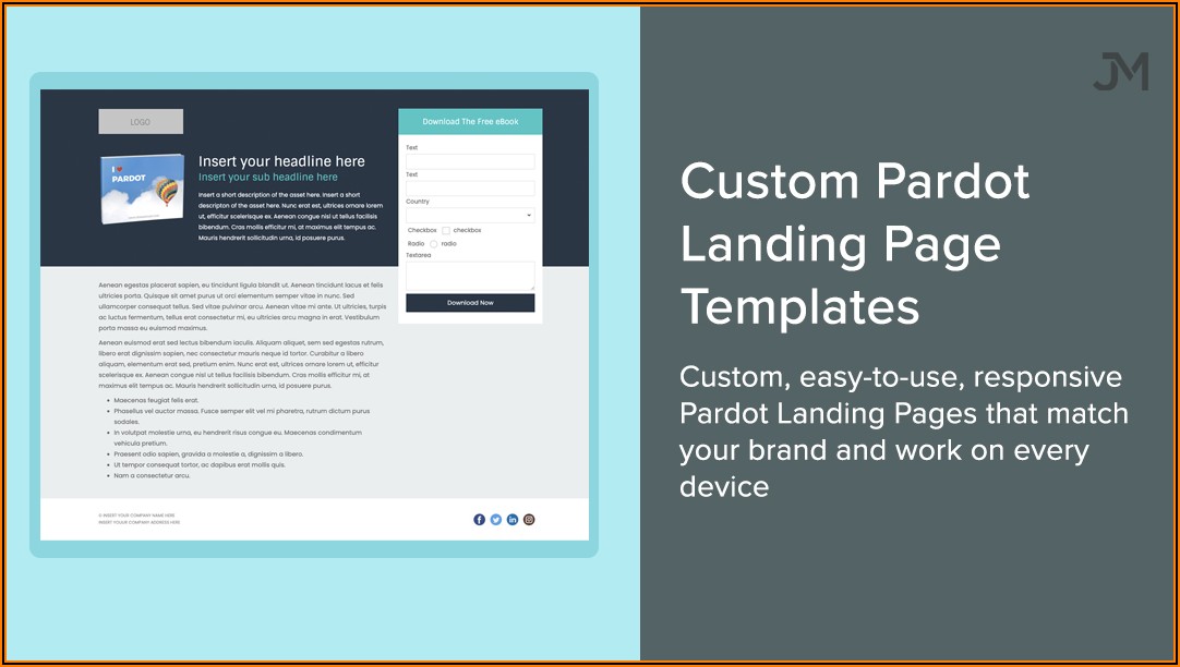 Pardot Landing Page Templates
