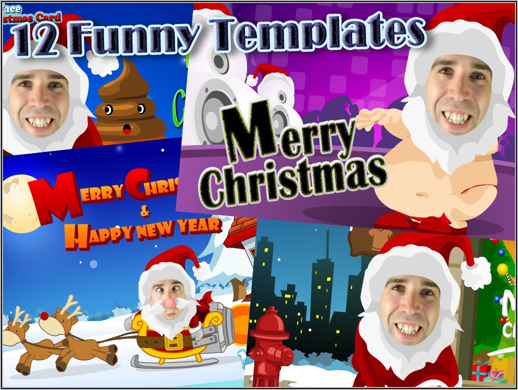Photoshop Christmas Card Templates Funny