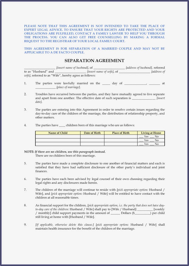 Prenuptial Agreement Form Pdf