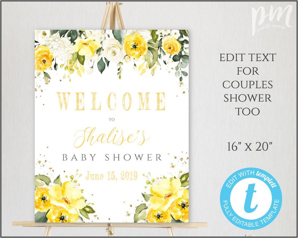 Printable Baby Shower Welcome Sign Template