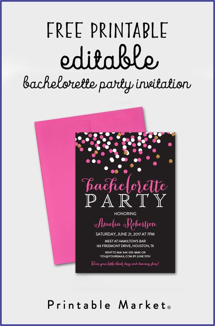 Printable Bachelorette Party Invitations