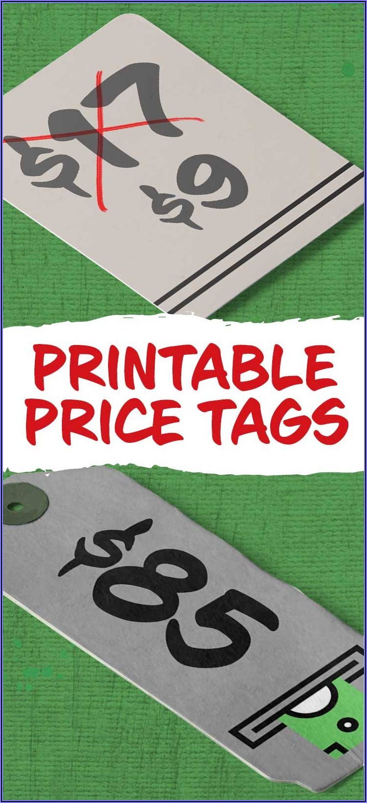 Printable Price Tags Template Free
