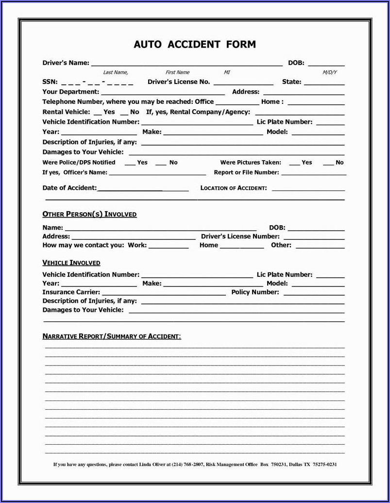 Property Insurance Claim Form Template