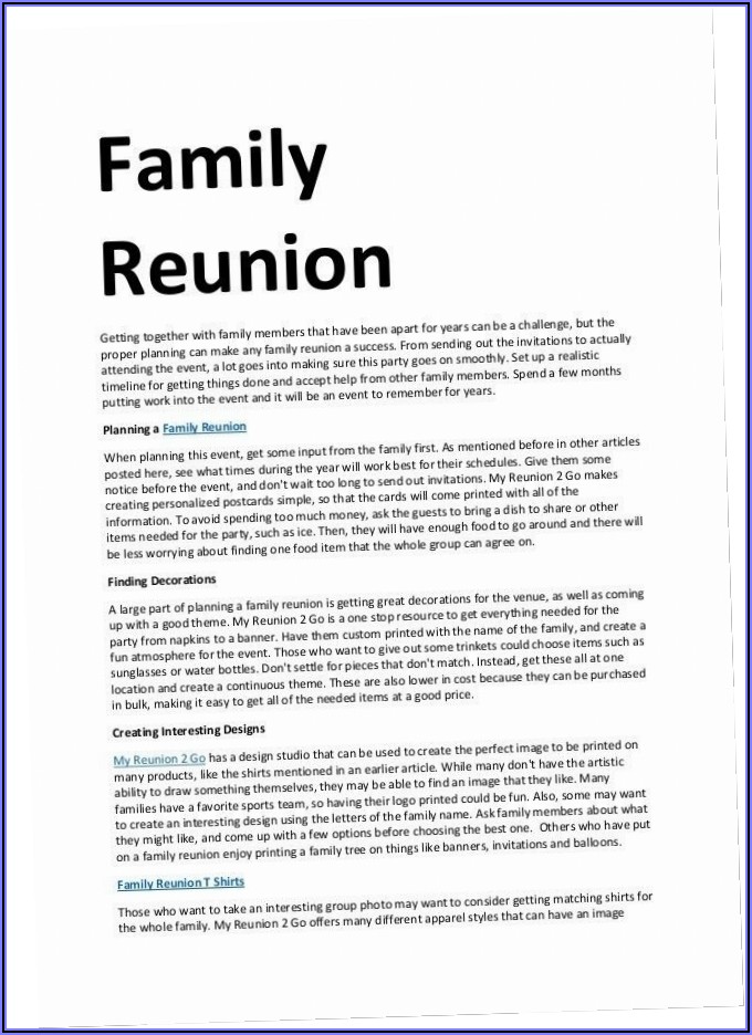 Sample Invitation Letter For Family Reunion Visa Germany