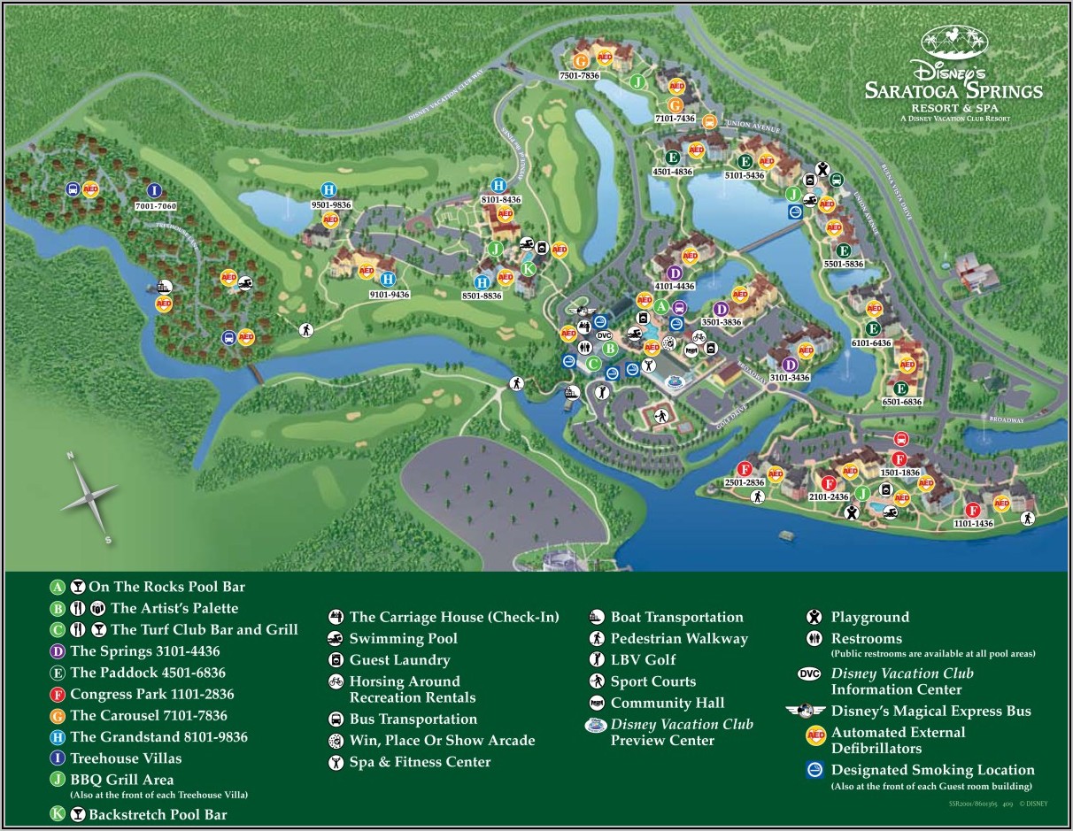 Saratoga Springs Map Disney World