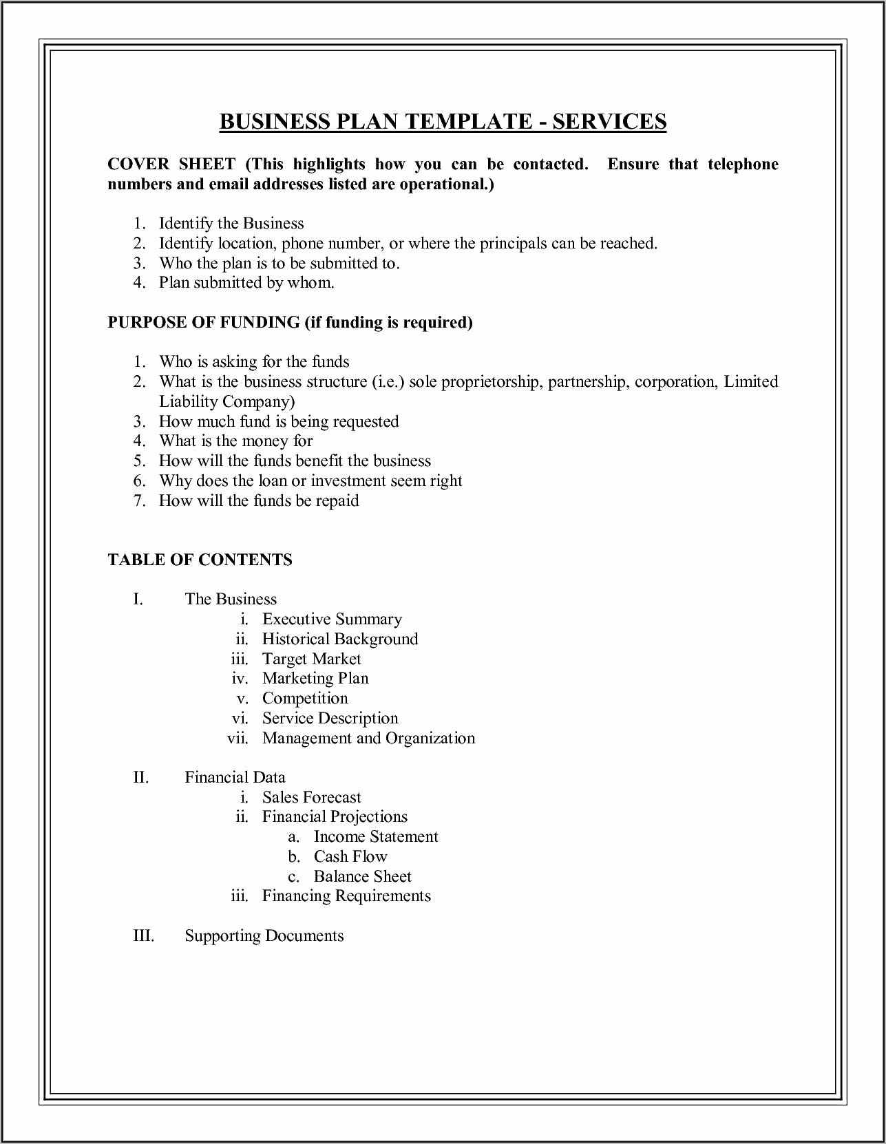 Security Company Business Plan Template Pdf