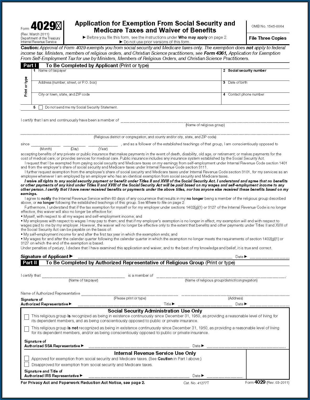 Social Security Disability Application Form 3368