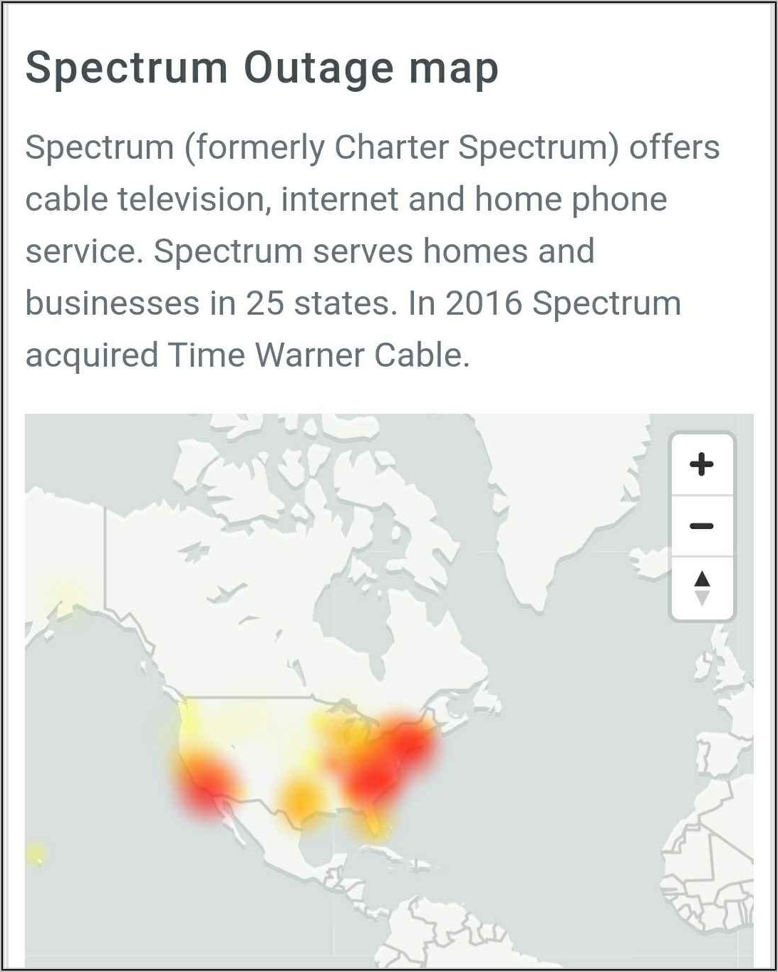 Spectrum Internet Outage Map Raleigh Nc