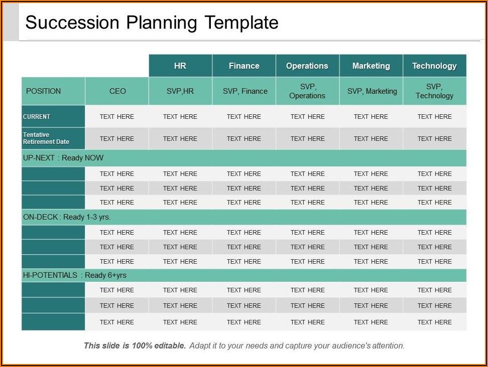 Succession Planning Templates