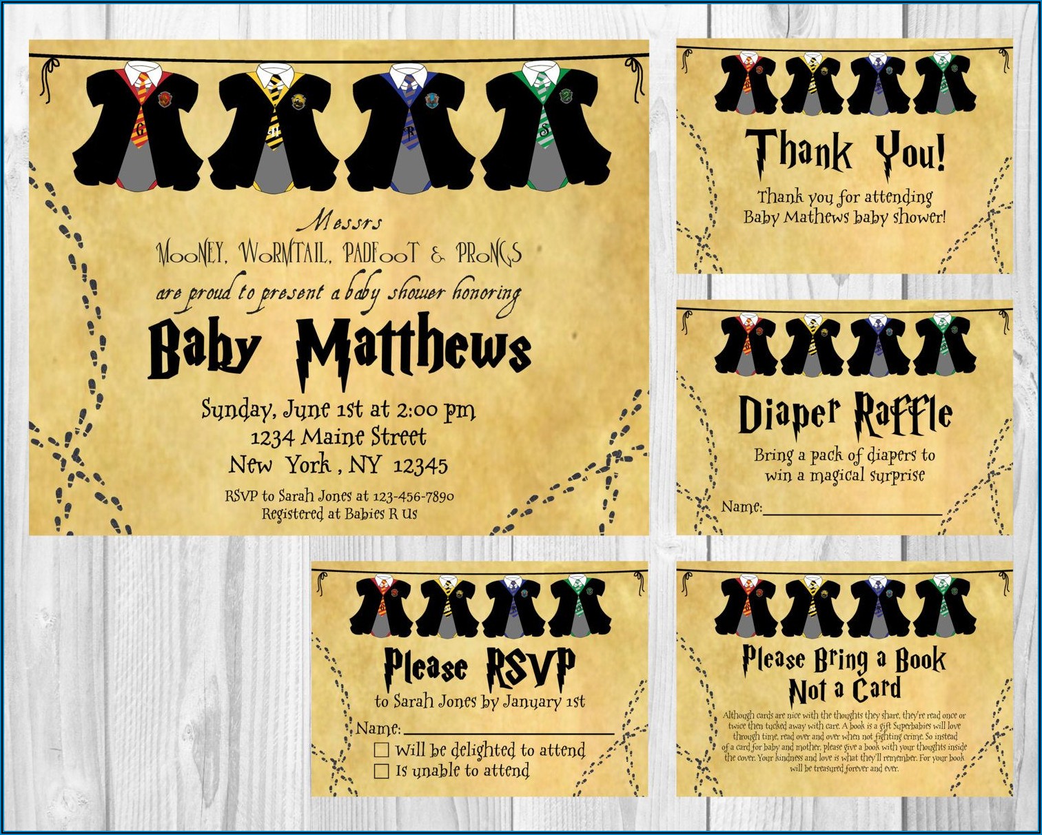 Template Free Printable Harry Potter Invitations