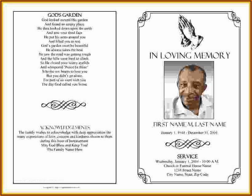 Templates For Memorial Cards