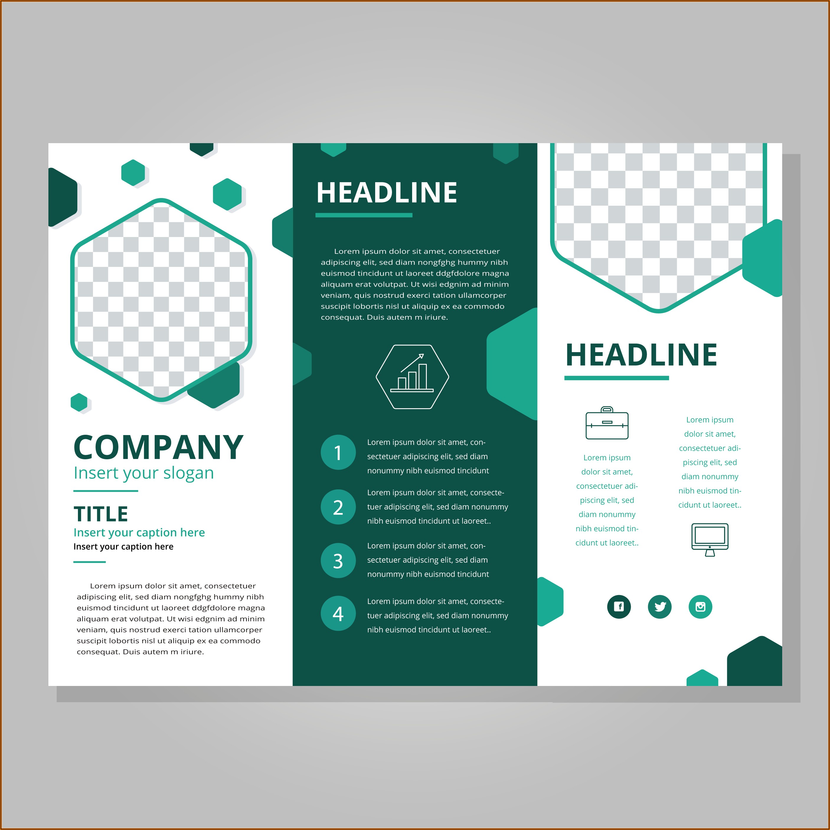 Tri Fold Brochure Design Template Free Download