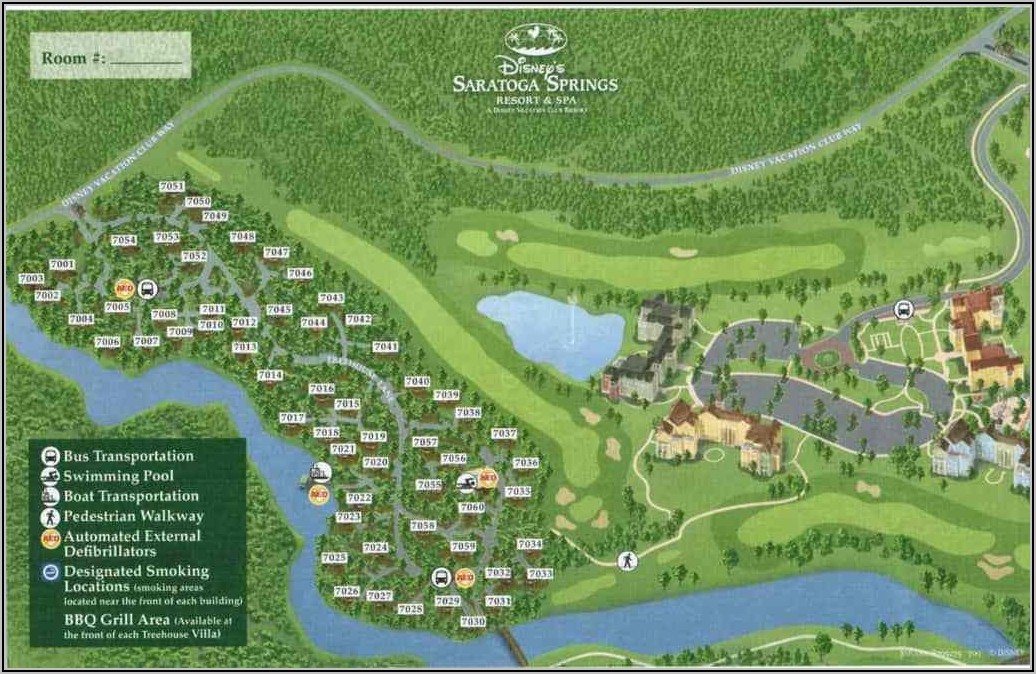 Walt Disney World Saratoga Springs Resort Map