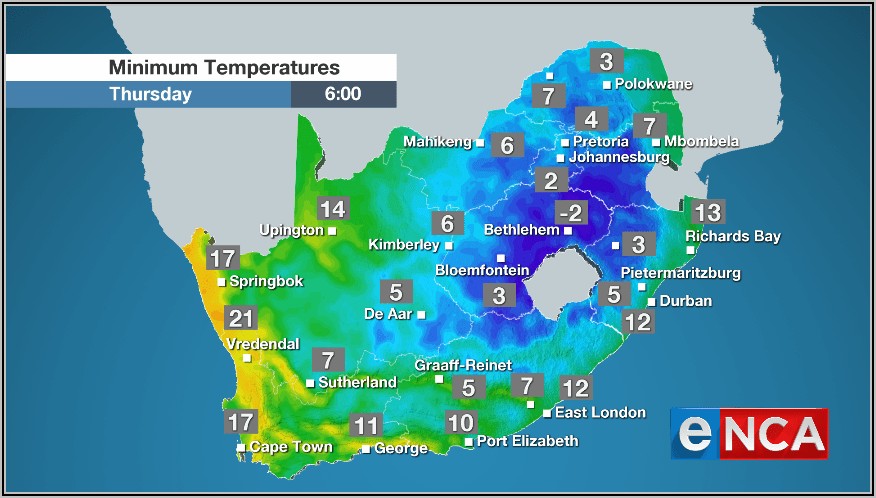 Weather Forecast Map South Africa