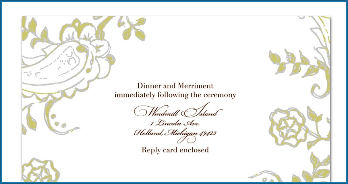 Wedding Invitation Card Blank Format