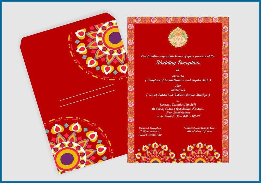 Wedding Invitation Card Template For Friends
