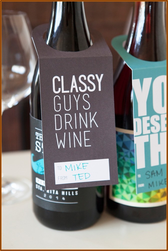 Wine Bottle Gift Tags Template