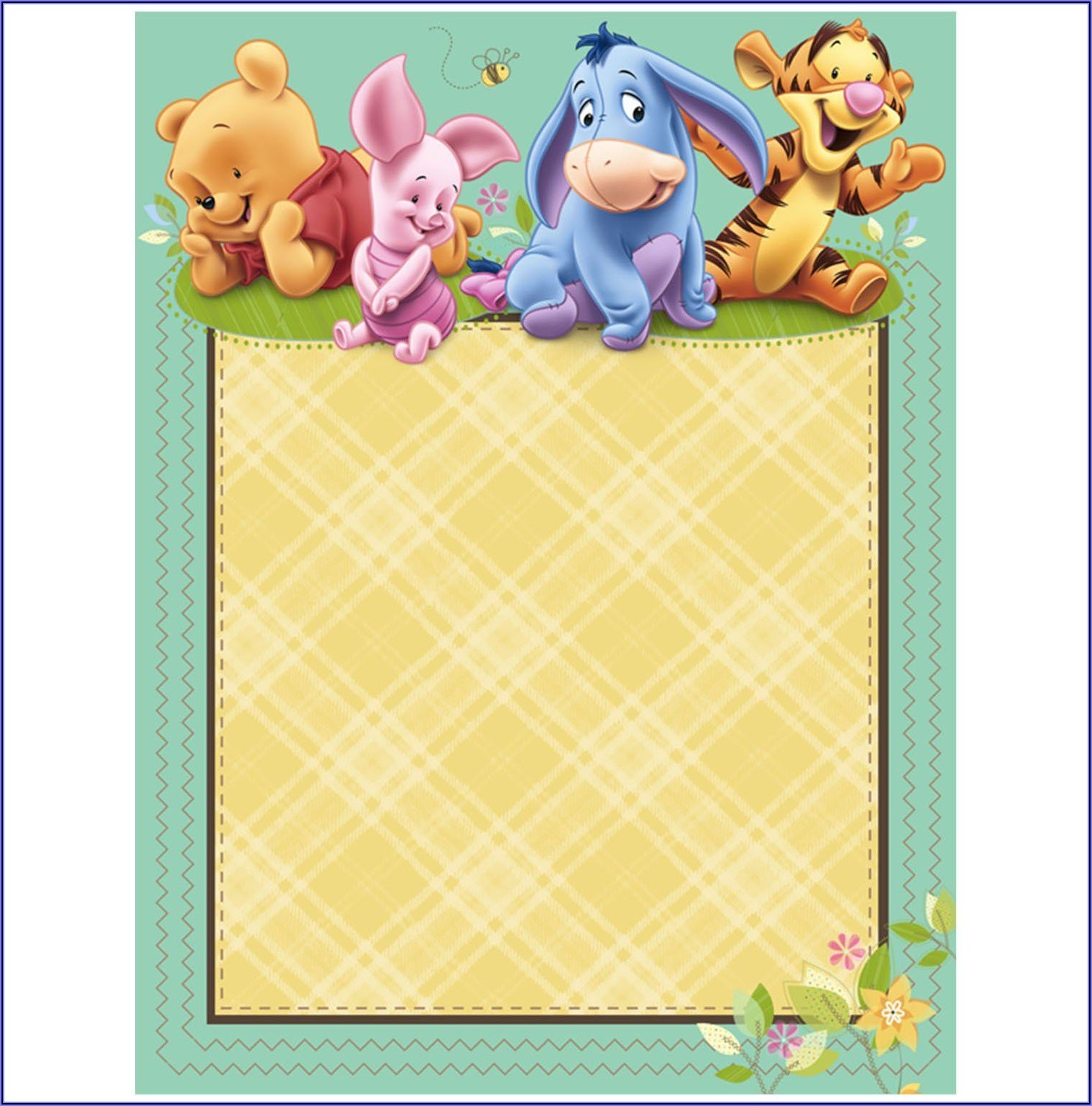 Winnie The Pooh Baby Shower Invitations Free Printable