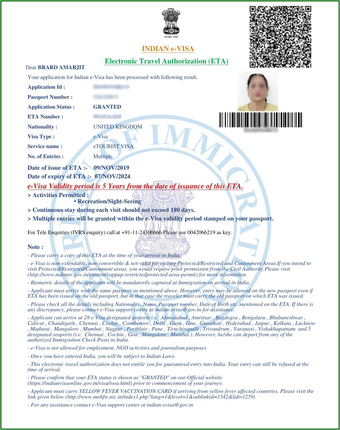 10 Year Indian Visa For Us Citizens Application Form