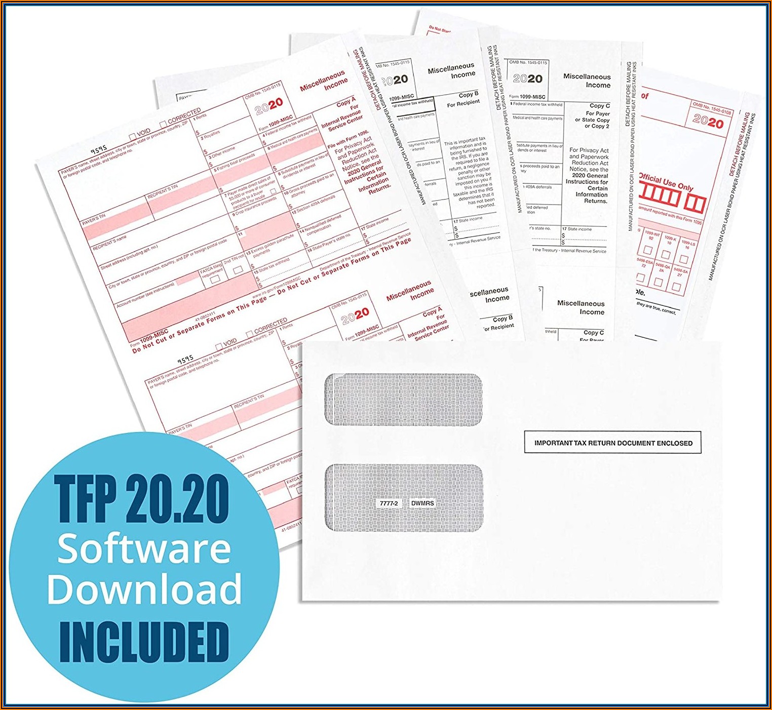 1099 Misc Laser Tax Forms And Software Set