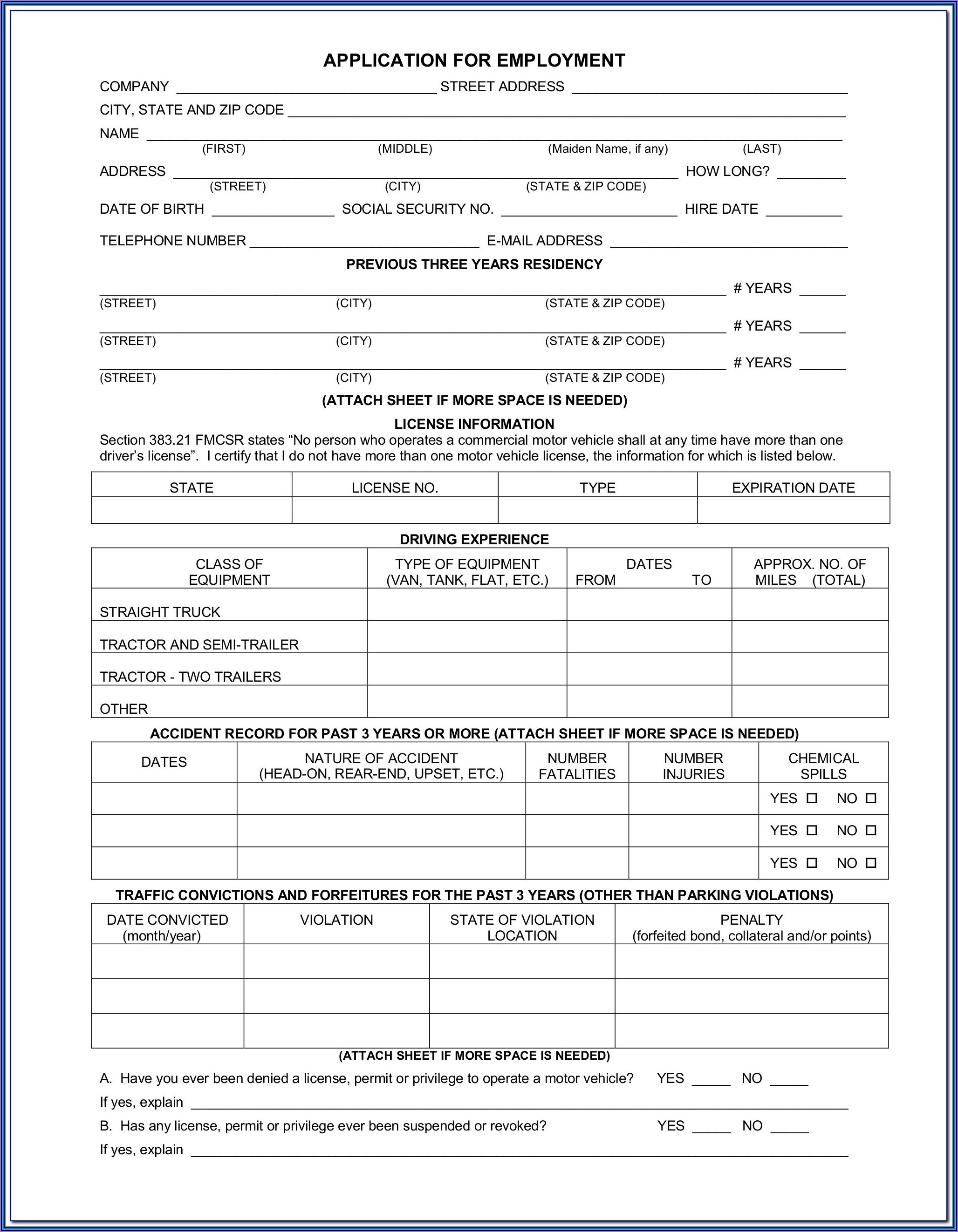 Annual Periodic Vehicle Inspection Report Form