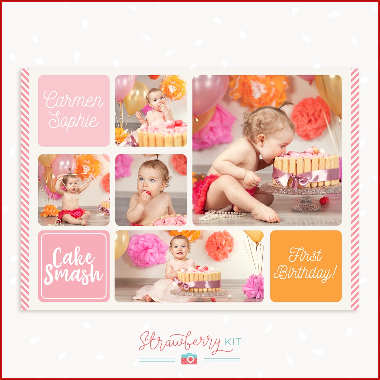 Birthday Photo Collage Template Free