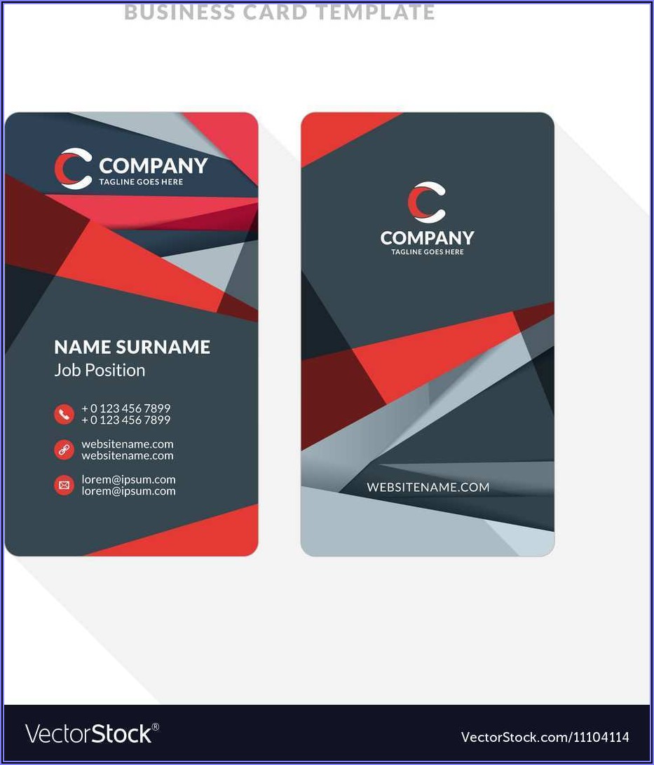 Double Sided Business Card Template Word Free