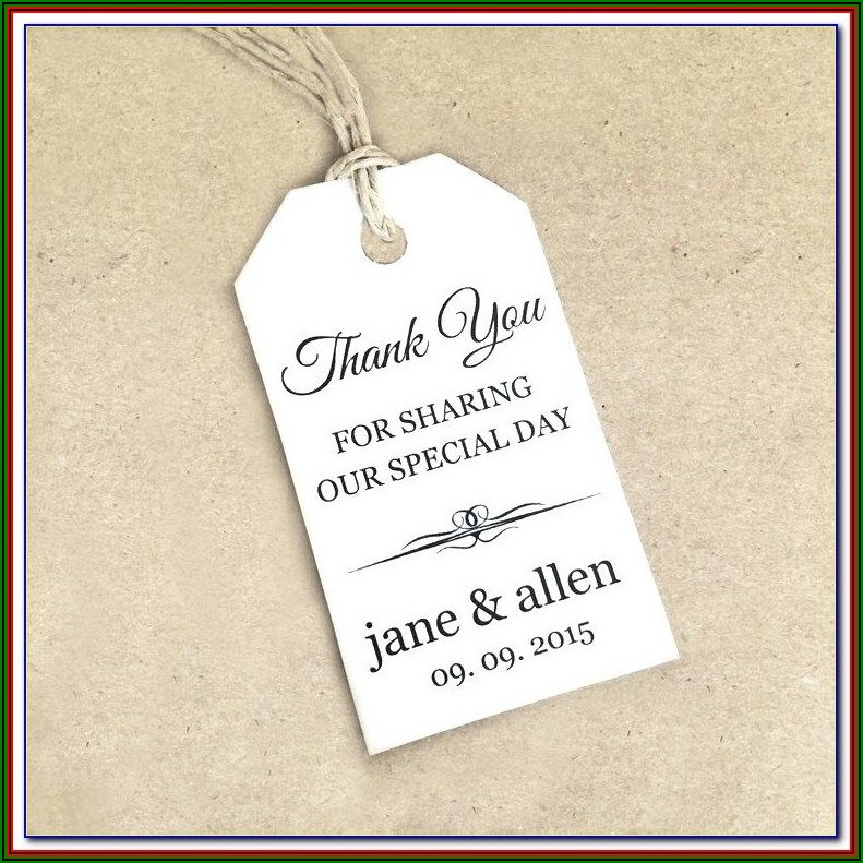 Downloadable Wedding Favor Tags Template Free