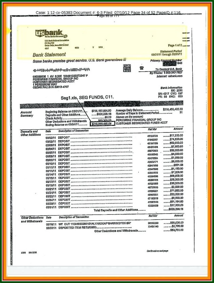 Fill In Blank Bank Statement Template